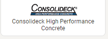 Conslideck high performance concrete logo.